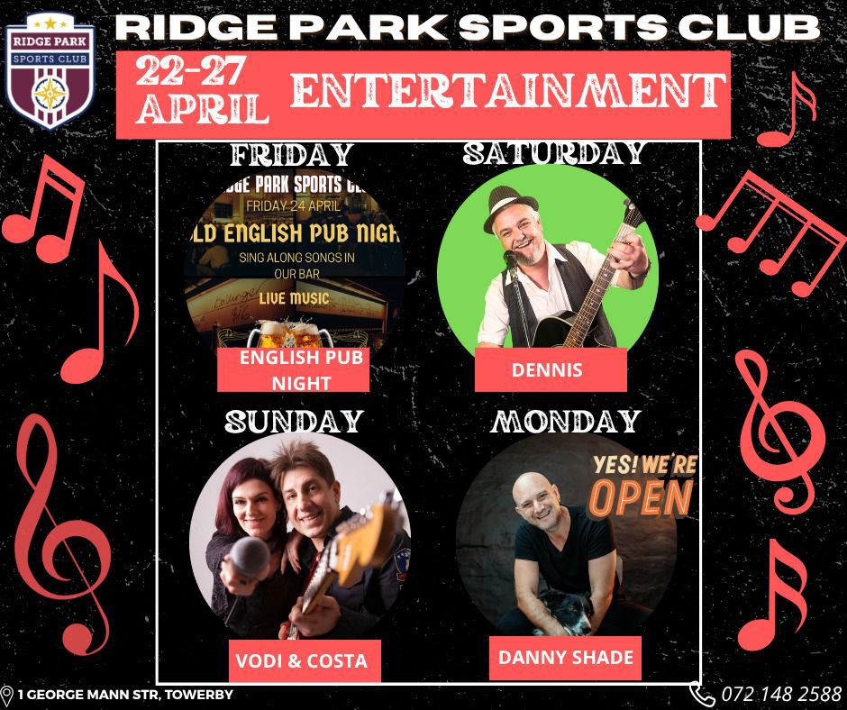 Danny Shade @ Ridgepark Sports Club
