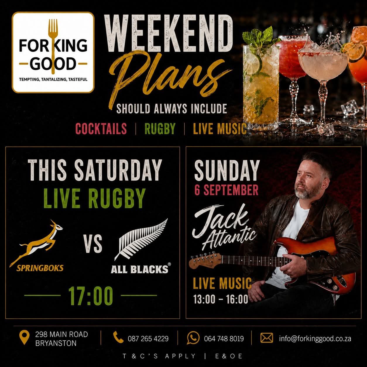 Jack Atlantic @ Forking Good, Bryanston 6 Sep