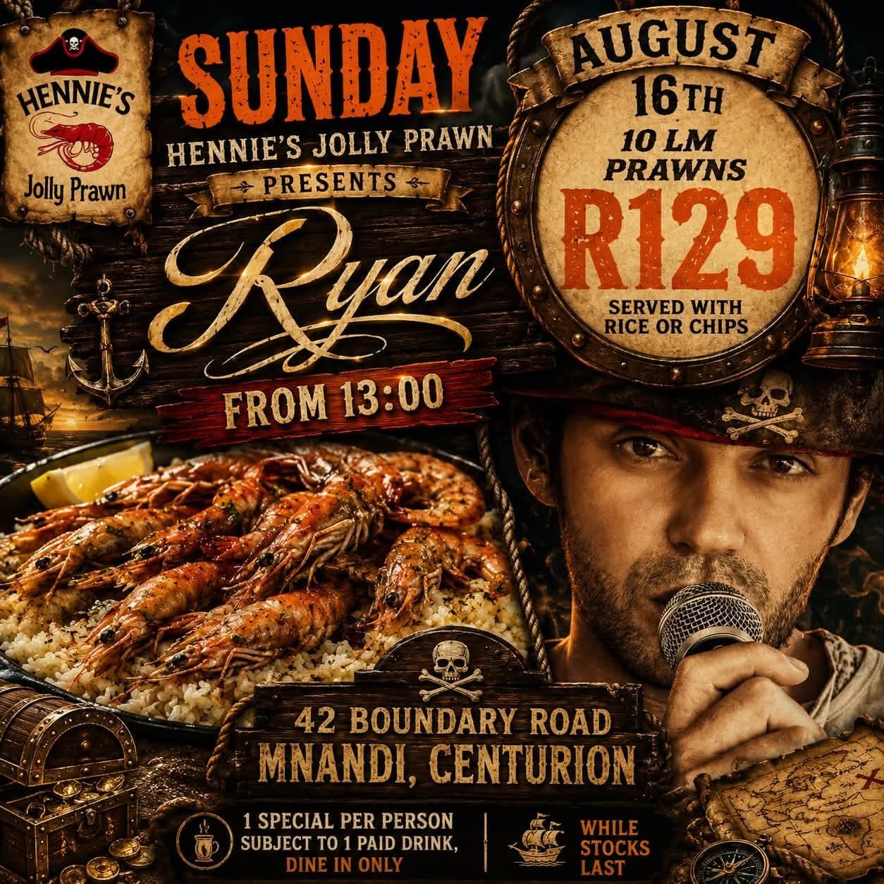 Ryan @ Hennie's Jolly Prawn 16 Aug