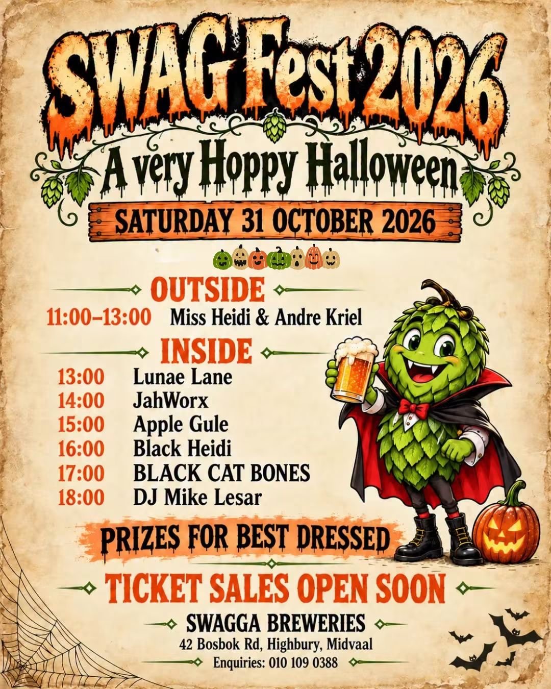 SwagFest 2026 @ Swagga Breweries · Meyerton 31 Oct