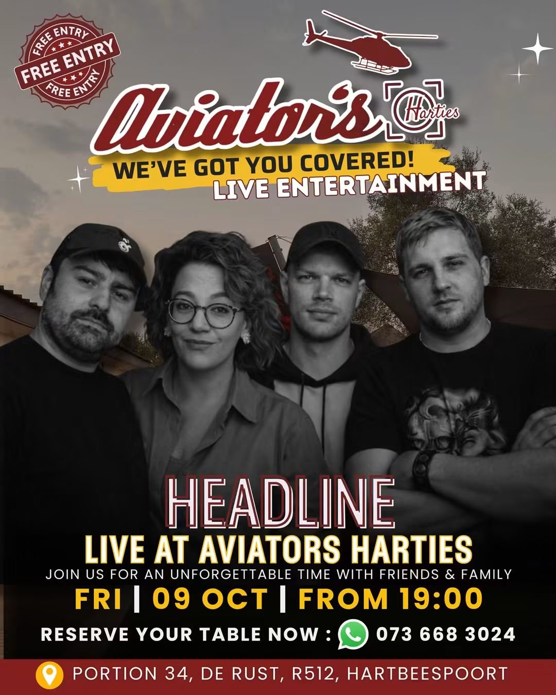 Headline @ Aviator's, Harties 9 Oct