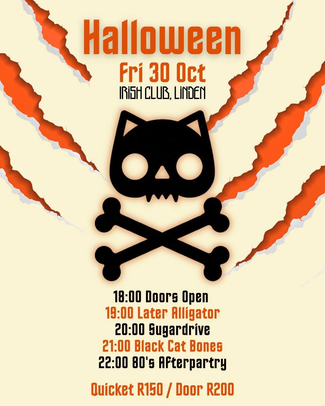 The Black Cat Bones @ Irish Club 30 Oct