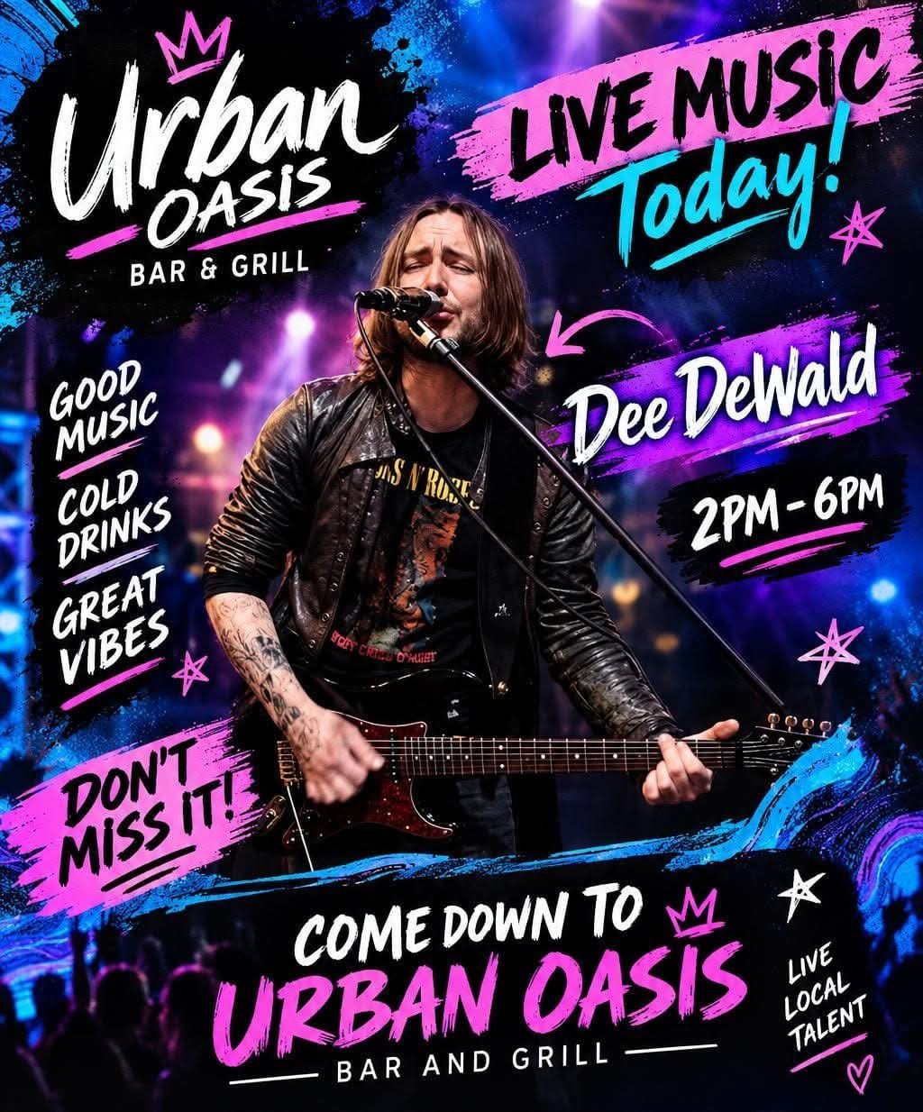 Dee Dewald @ Urban Oasis, Fourways, JHB 6 Sep