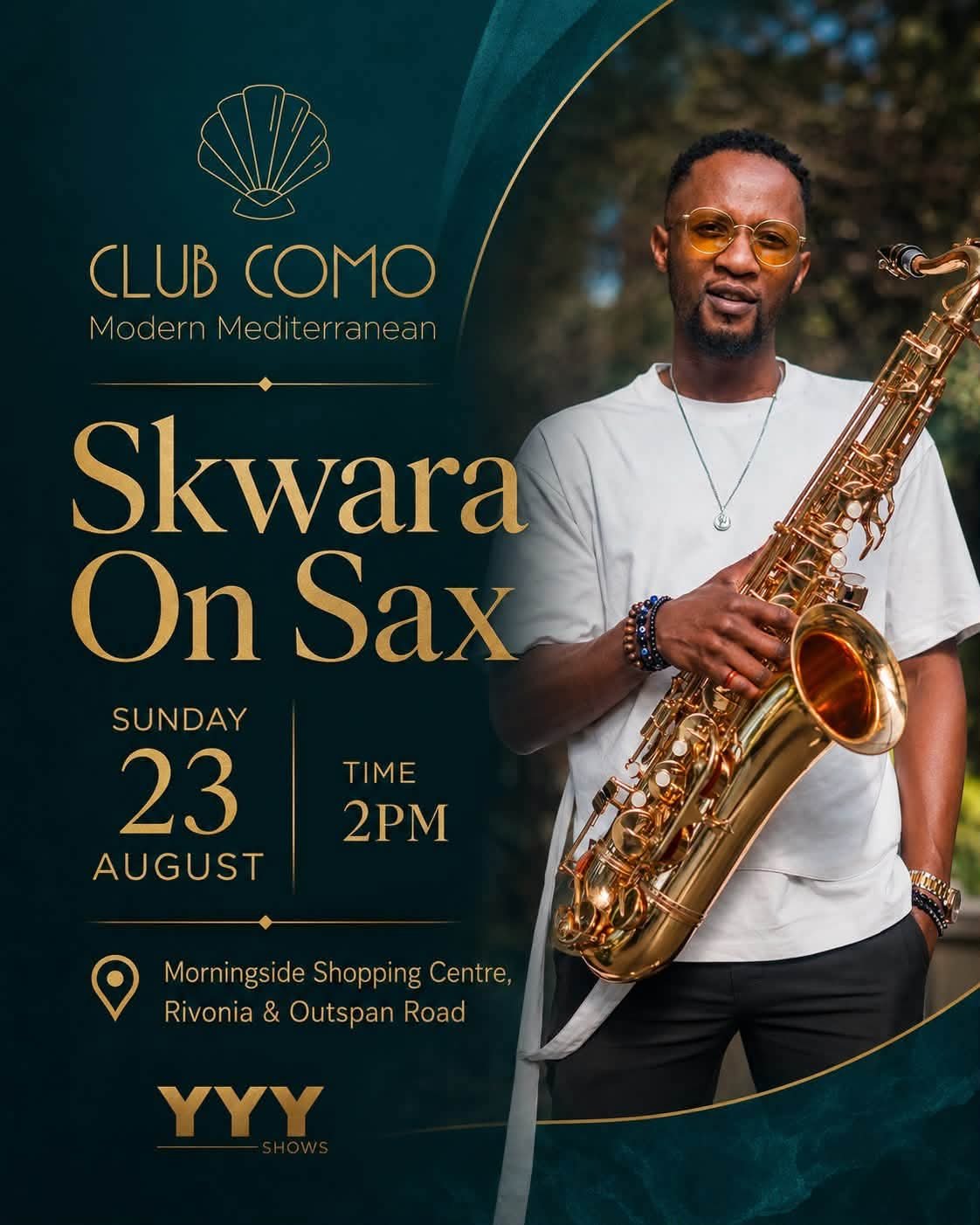 Skwara on Sax @ Club Como Morningside · Sandton 23 Aug