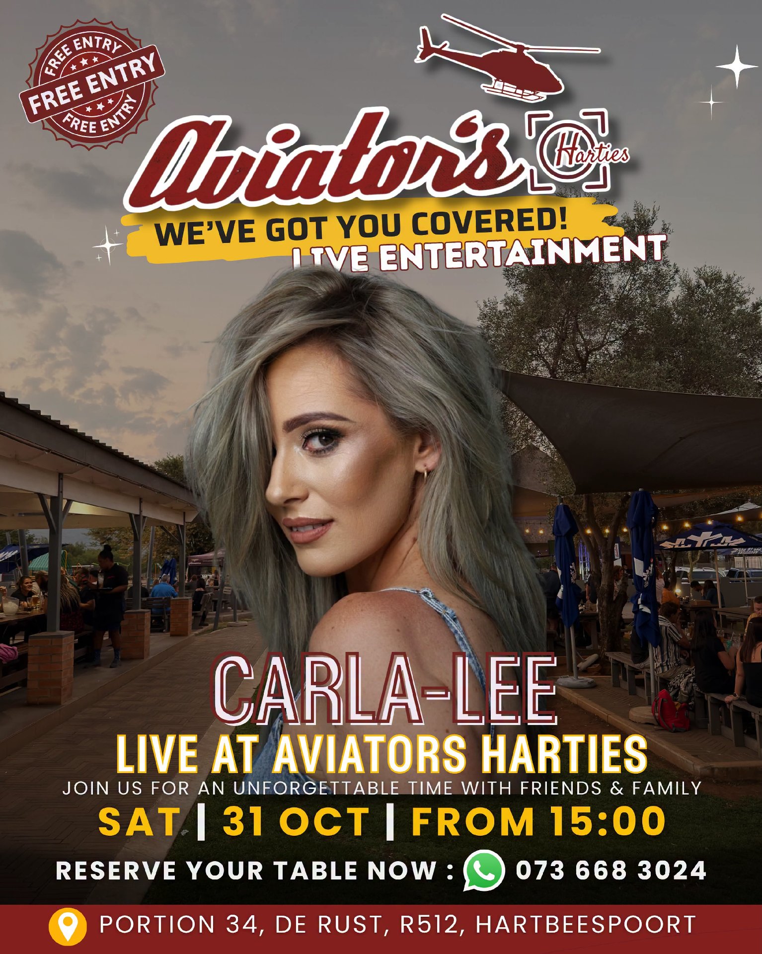 Carla Lee @ Aviator's, Harties 31 Oct