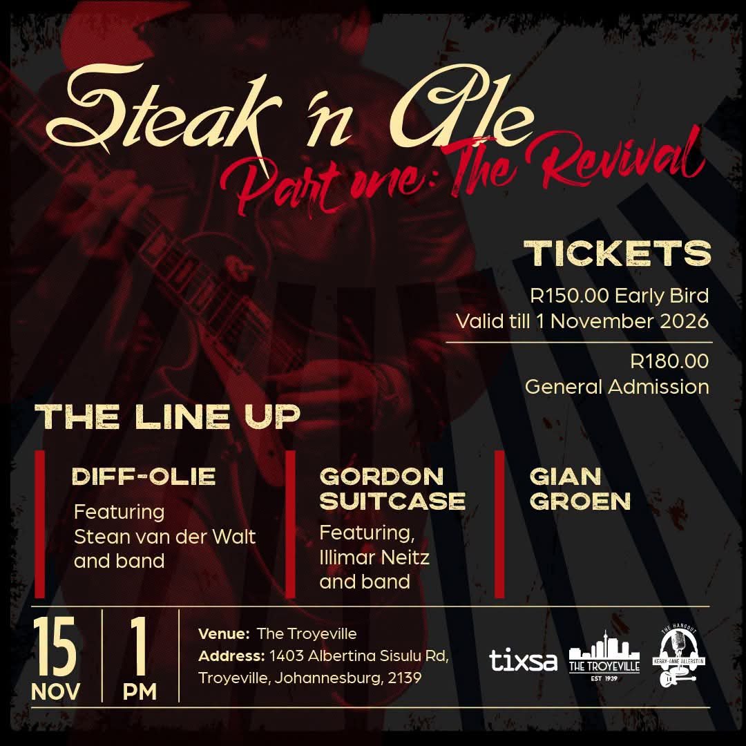 Gian Groen @ The Hangout at The Troyeville Hotel · Johannesburg 15 Nov