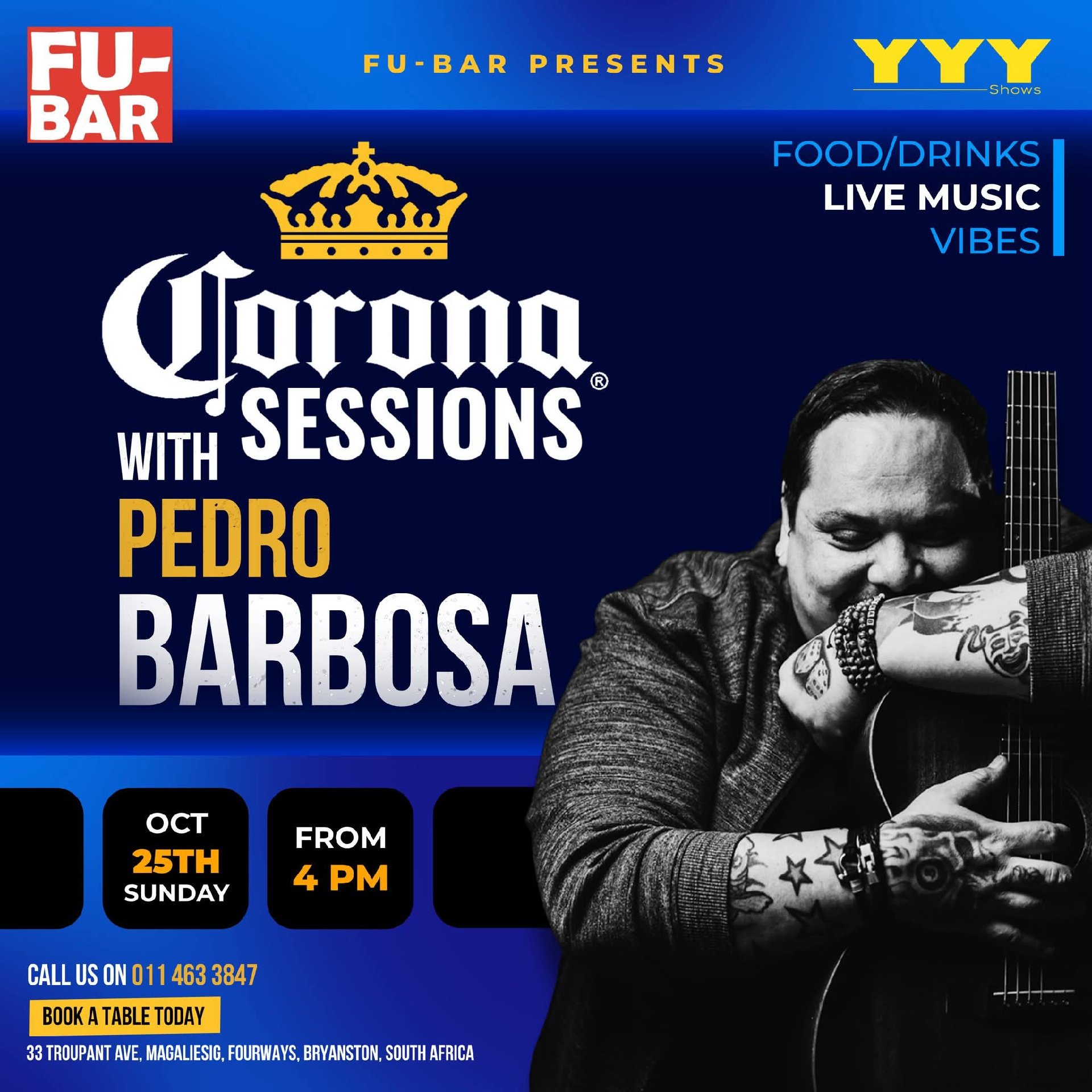 Pedro Barbosa @ Fu-Bar · Sandton 25 Oct