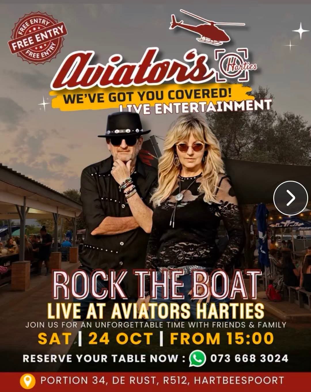 Rock the Boat @ Aviator's, Harties 24 Oct