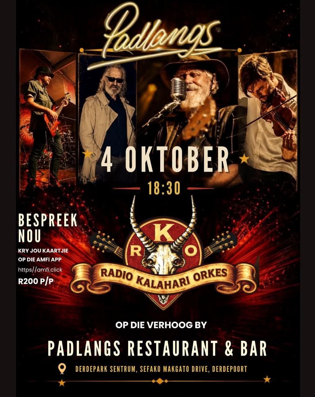Radio Kalahari Orkes @ Padlangs Restaurant & Bar · Pretoria 4 Oct