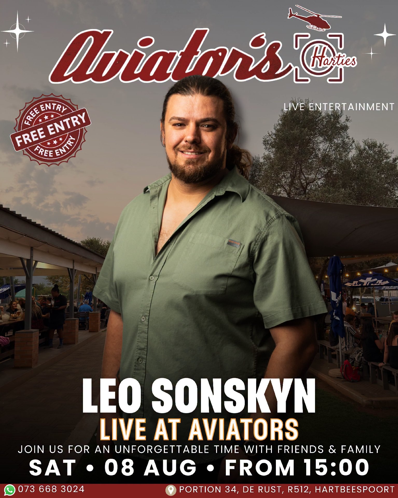 Leo Sonskyn @ Aviator's, Harties 8 Aug