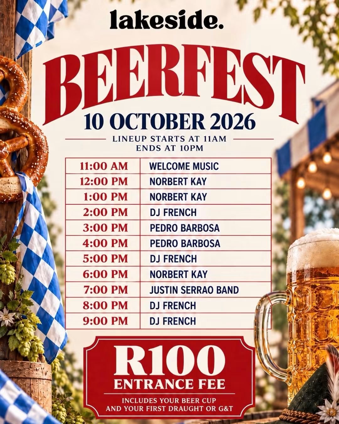 Beerfest @ Lakeside, Cedar Lakes 10 Oct