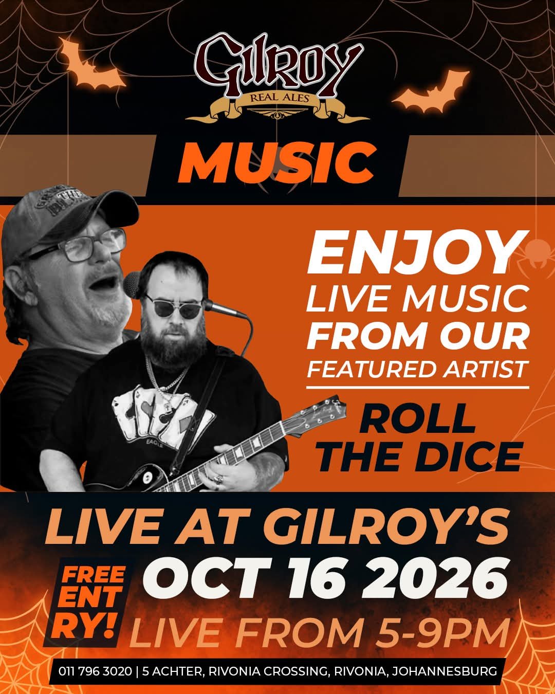 Roll the Dice @ Gilroy's Brewery (Pty) Ltd · Johannesburg 16 Oct