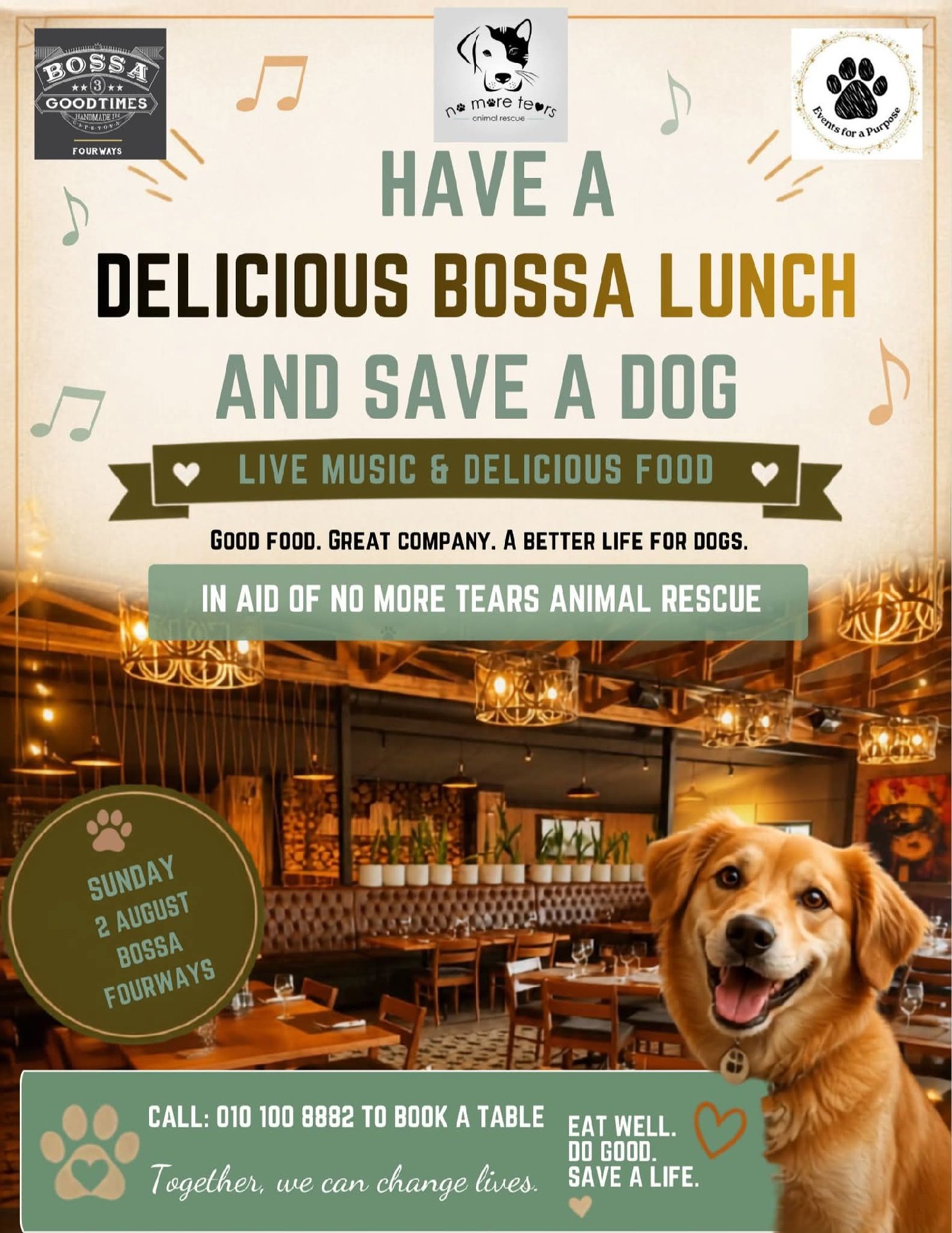 Delicious Bossa Lunch and Save a Dog