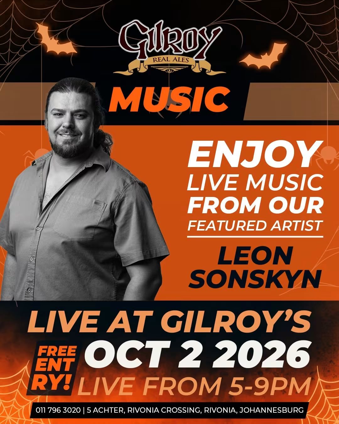 Leon Sonskyn @ Gilroys Brewery · Sandton 2 Oct
