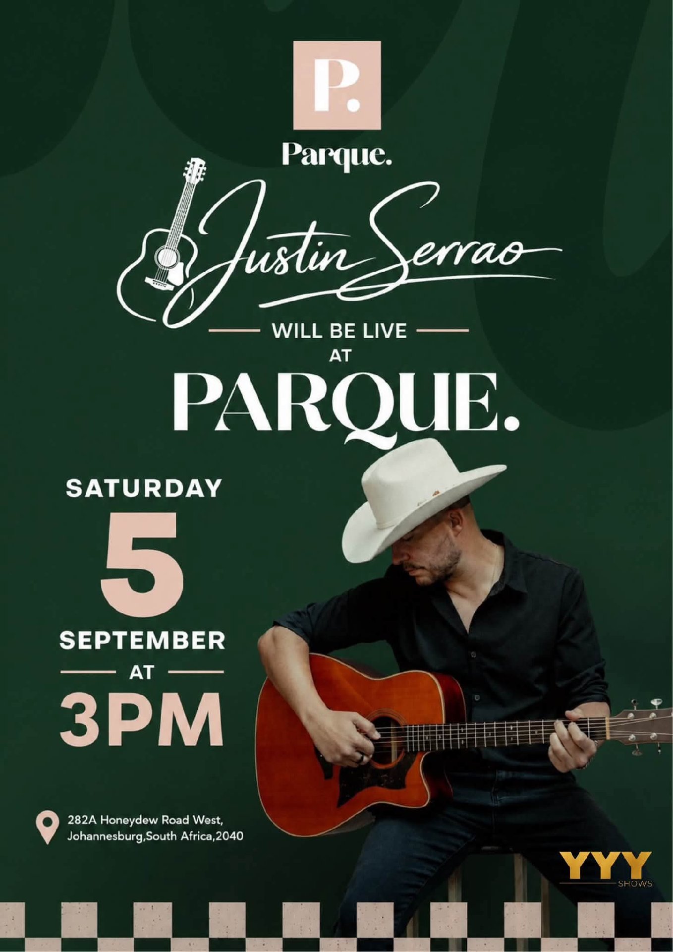 Justin Serrao @ Parque · Johannesburg 5 Sep