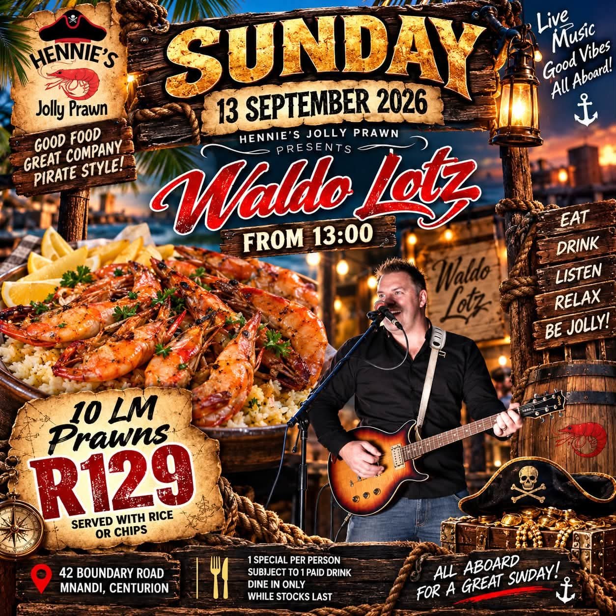 Waldo Lotz @ Hennie's Jolly Prawn 13 Sep