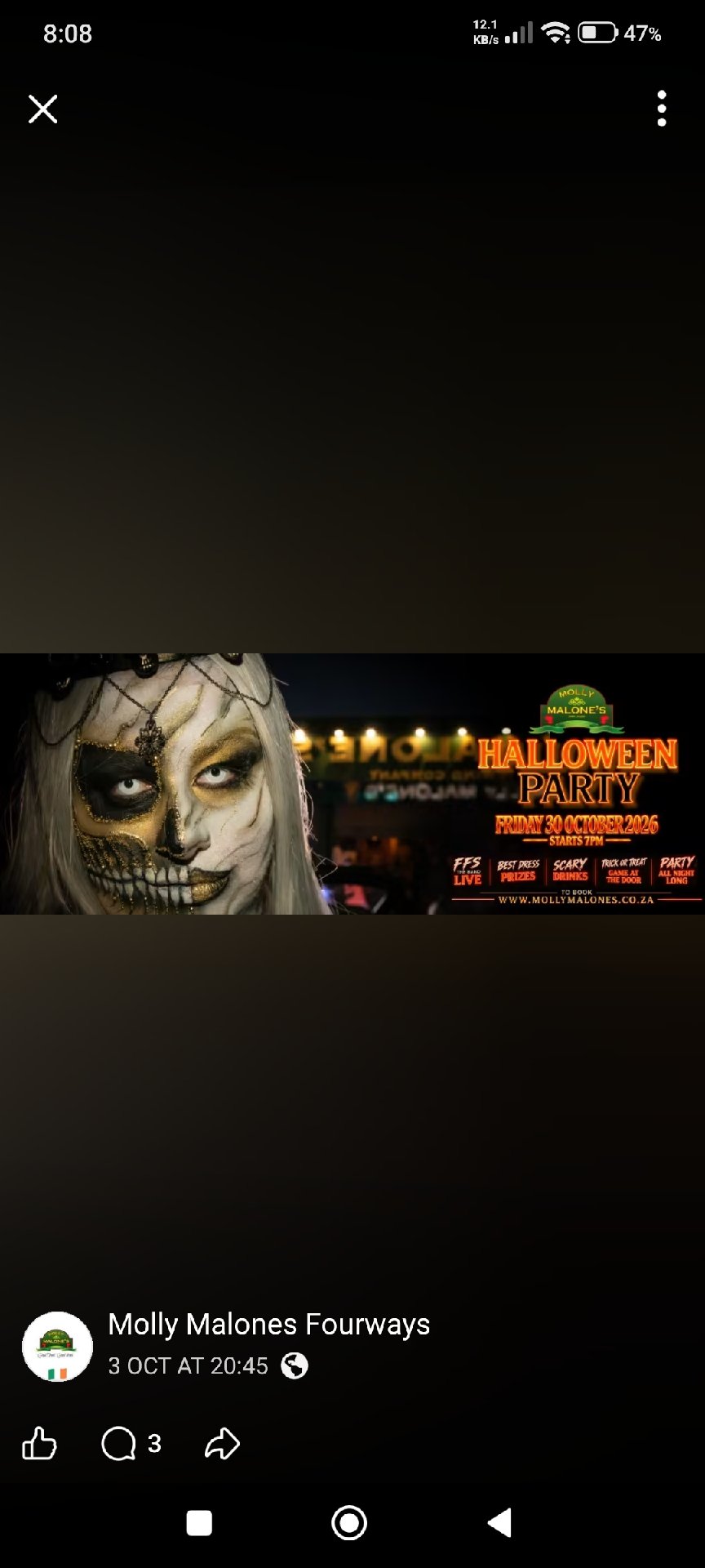 Halloween with FFS @ Molly Malone's · Sandton 30 Oct