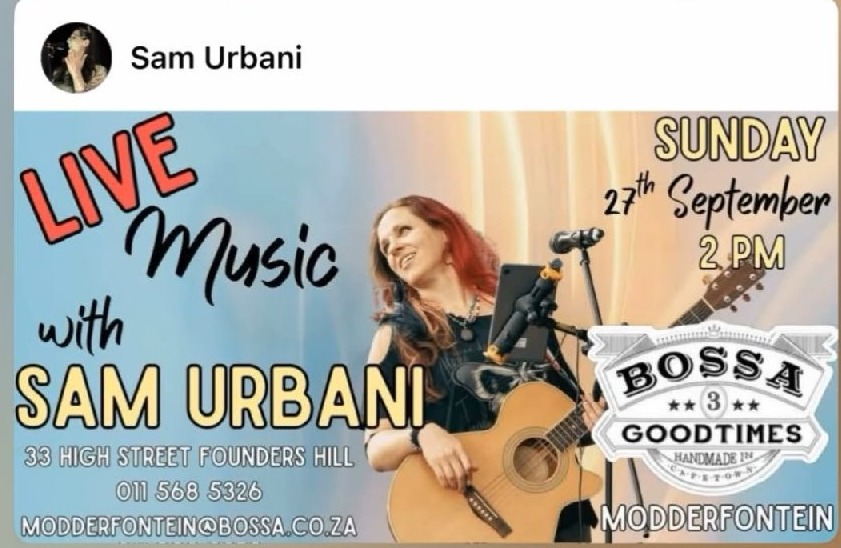 Sam Urbani @ Bossa Modderfontein 27 Sep