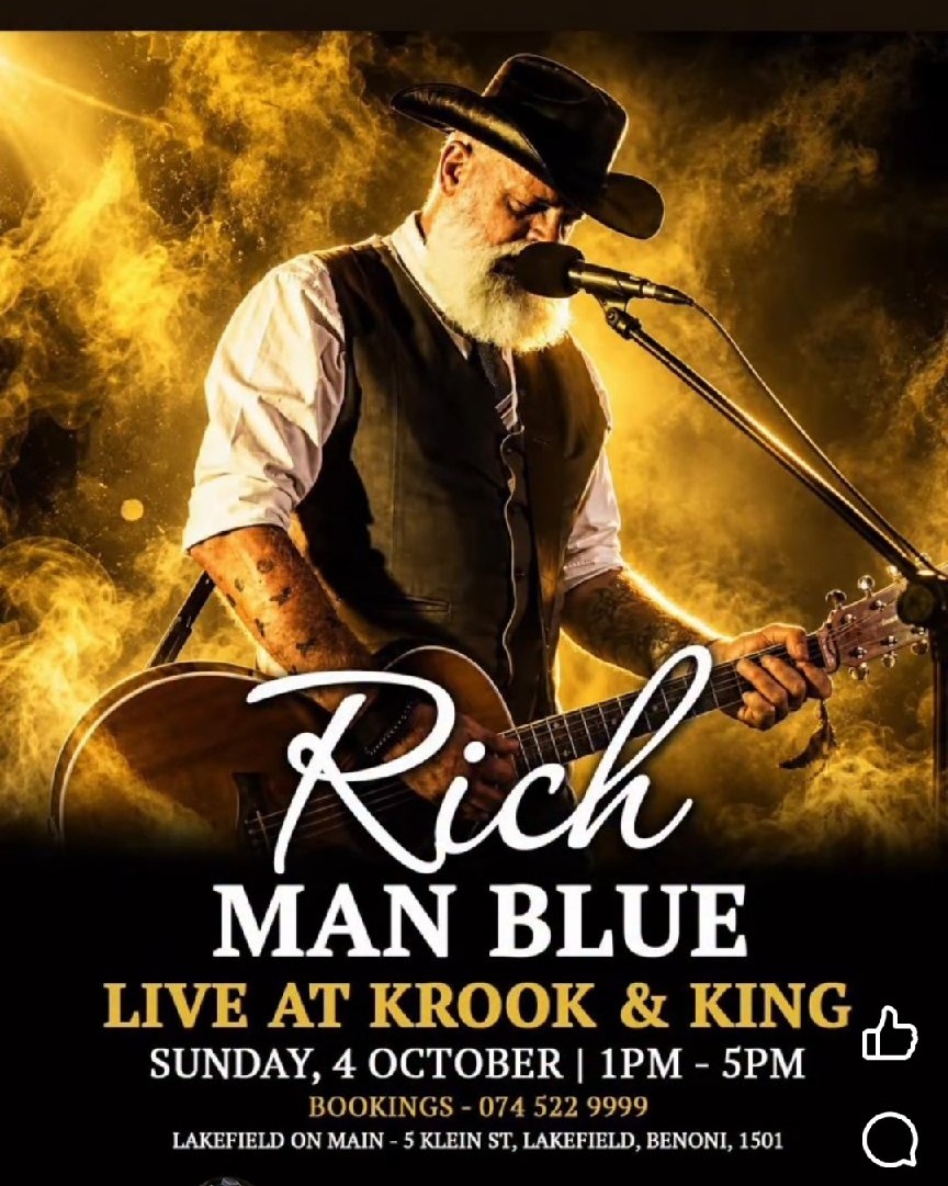 Rich Man Blue @ Krook & King · Lakefield 4 Oct