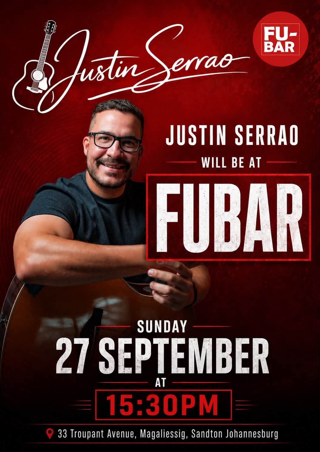Justin Serrao @ Fu-Bar · Sandton 27 Sep