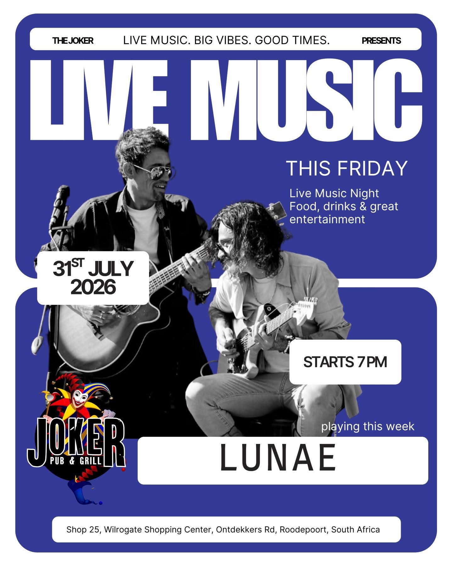 Lunae Lane @ The Joker Pub & Grill, Roodepoort 31 Jul