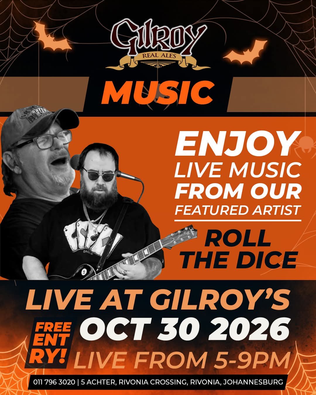 Roll the Dice @ Gilroy's Brewery (Pty) Ltd · Johannesburg 30 Oct