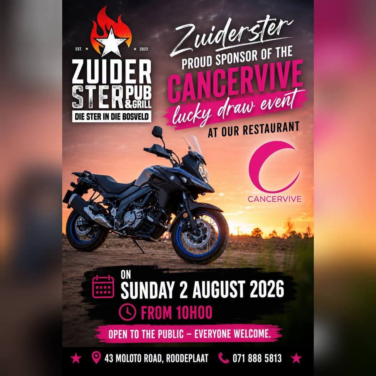 Cancervive @ Zuider Ster Pub & Grill 2 Aug