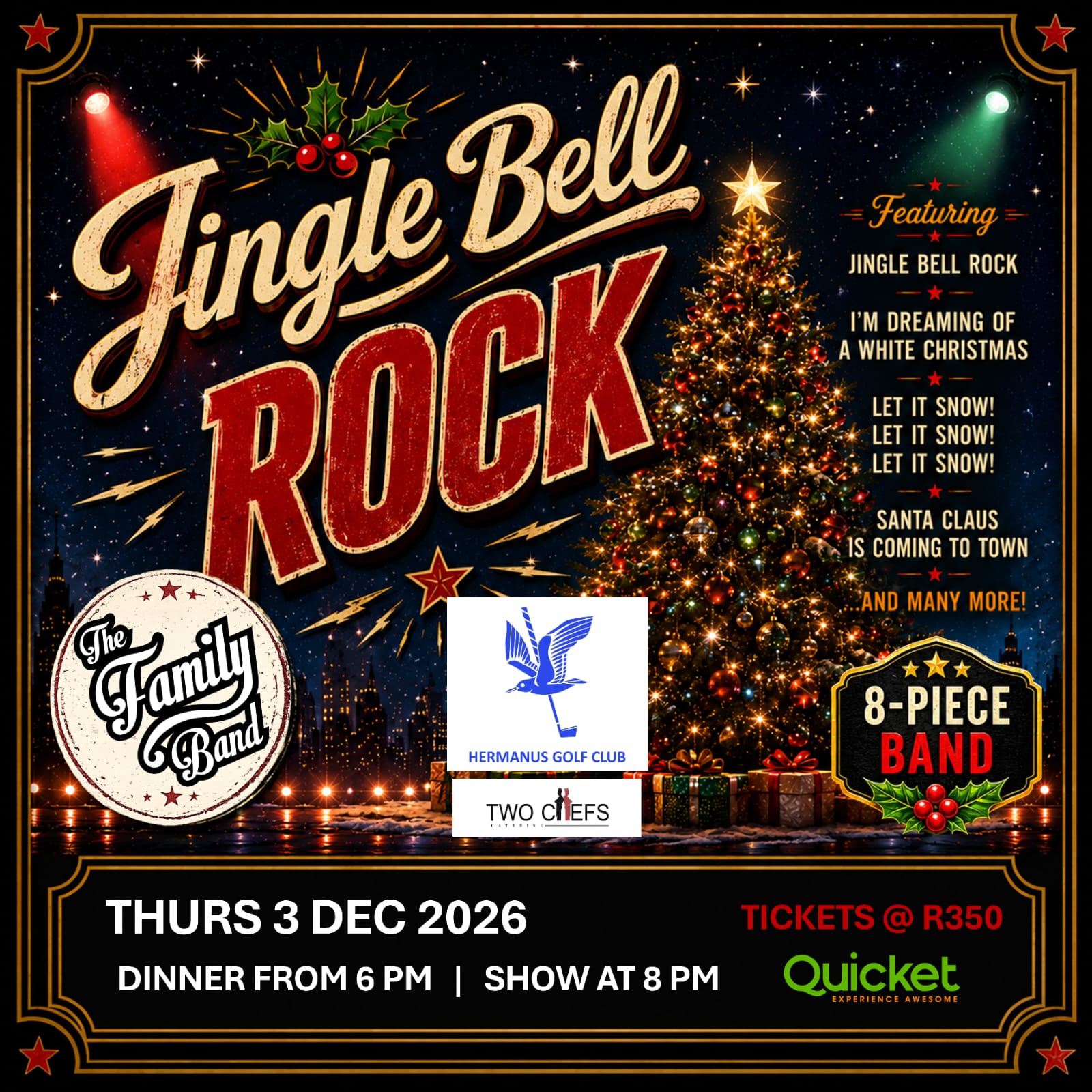 JINGLE BELL ROCK with The Family Band at Hermanus Golf Club
