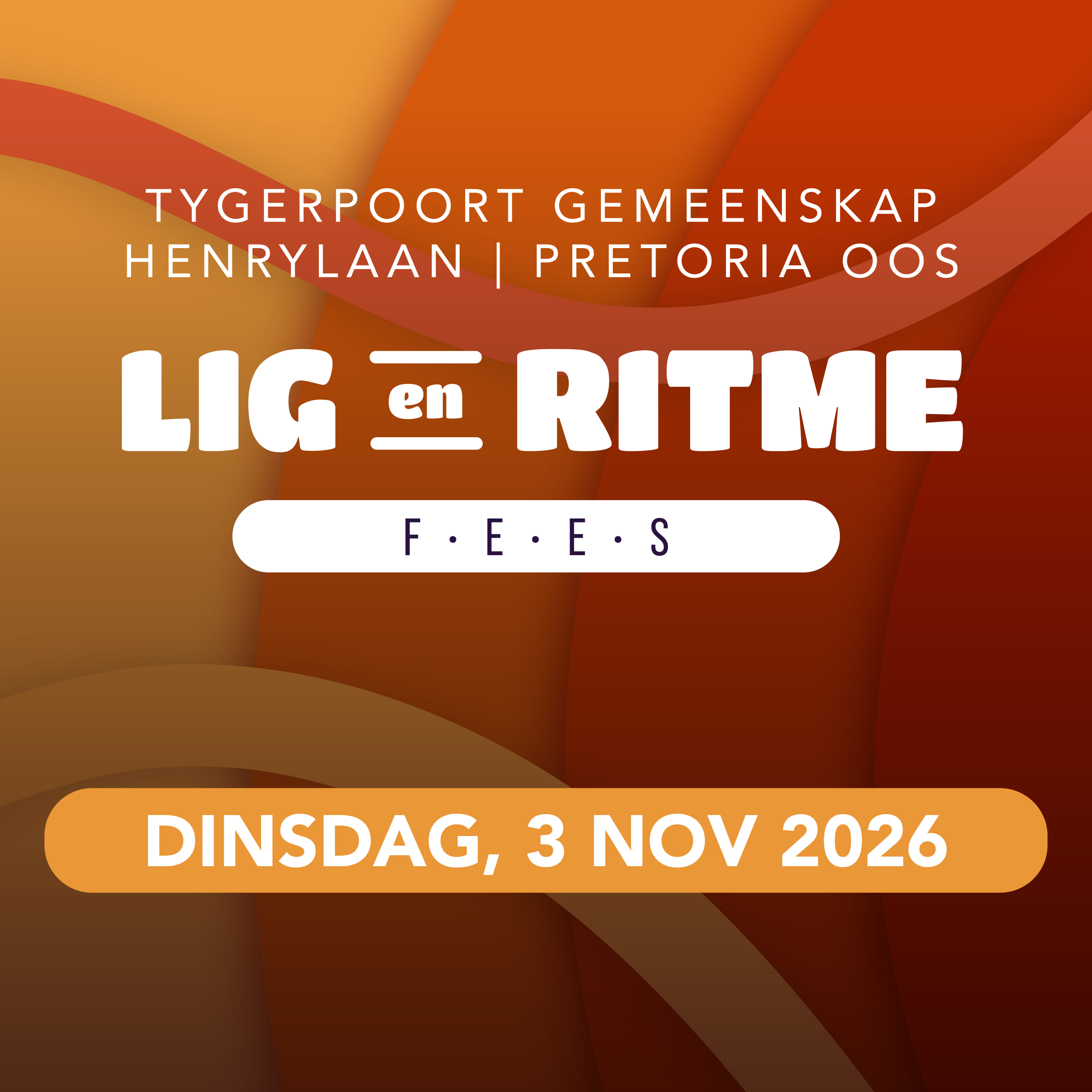 Lig en Ritme Fees - Dinsdag 3 Nov 2026