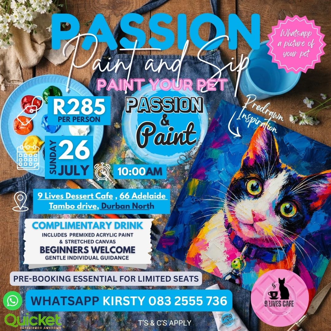Passion Paint and Sip - Paint your pet