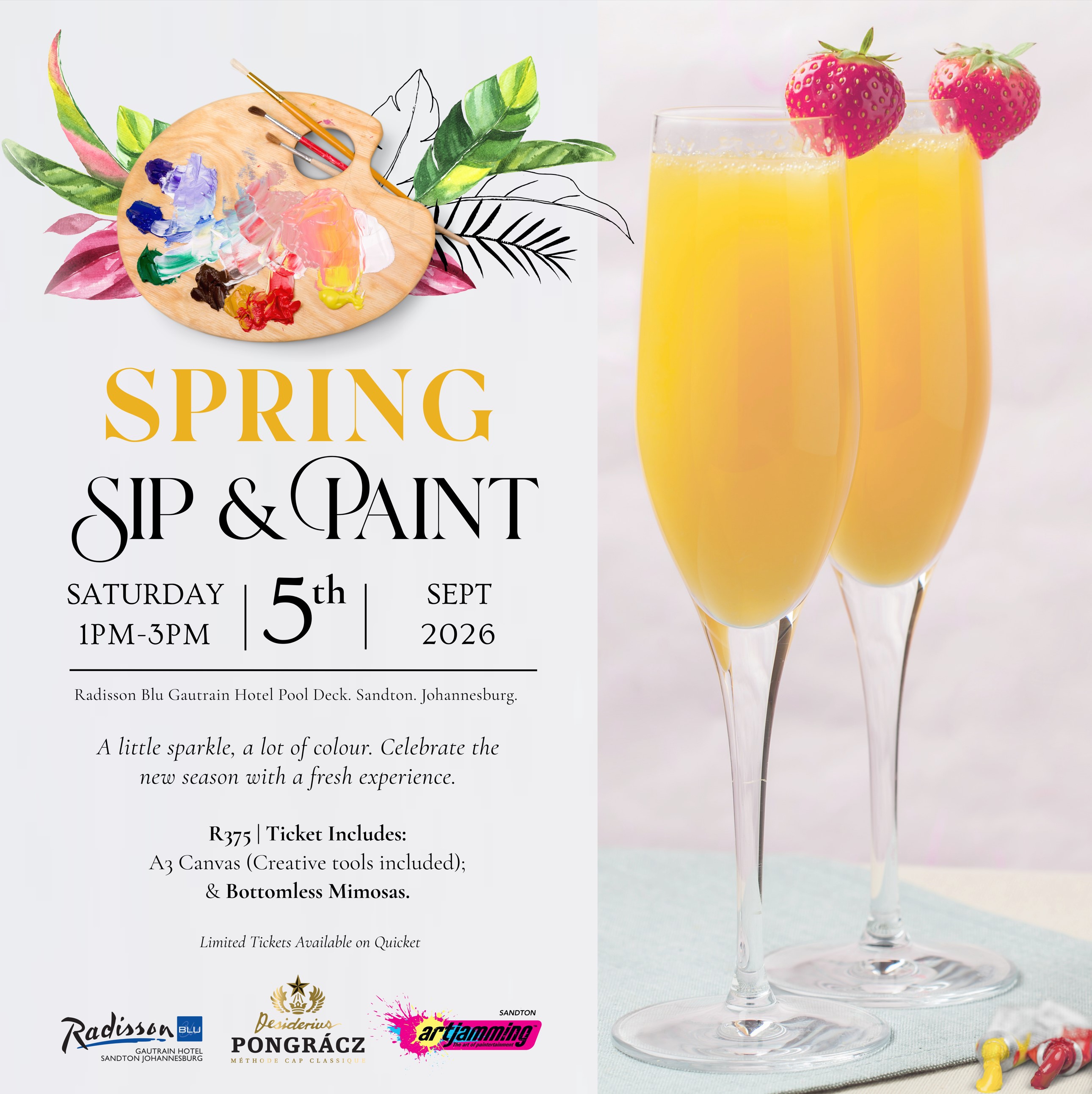 Radisson Blu x Artjamming Sandton - Spring Sip & Paint Experience