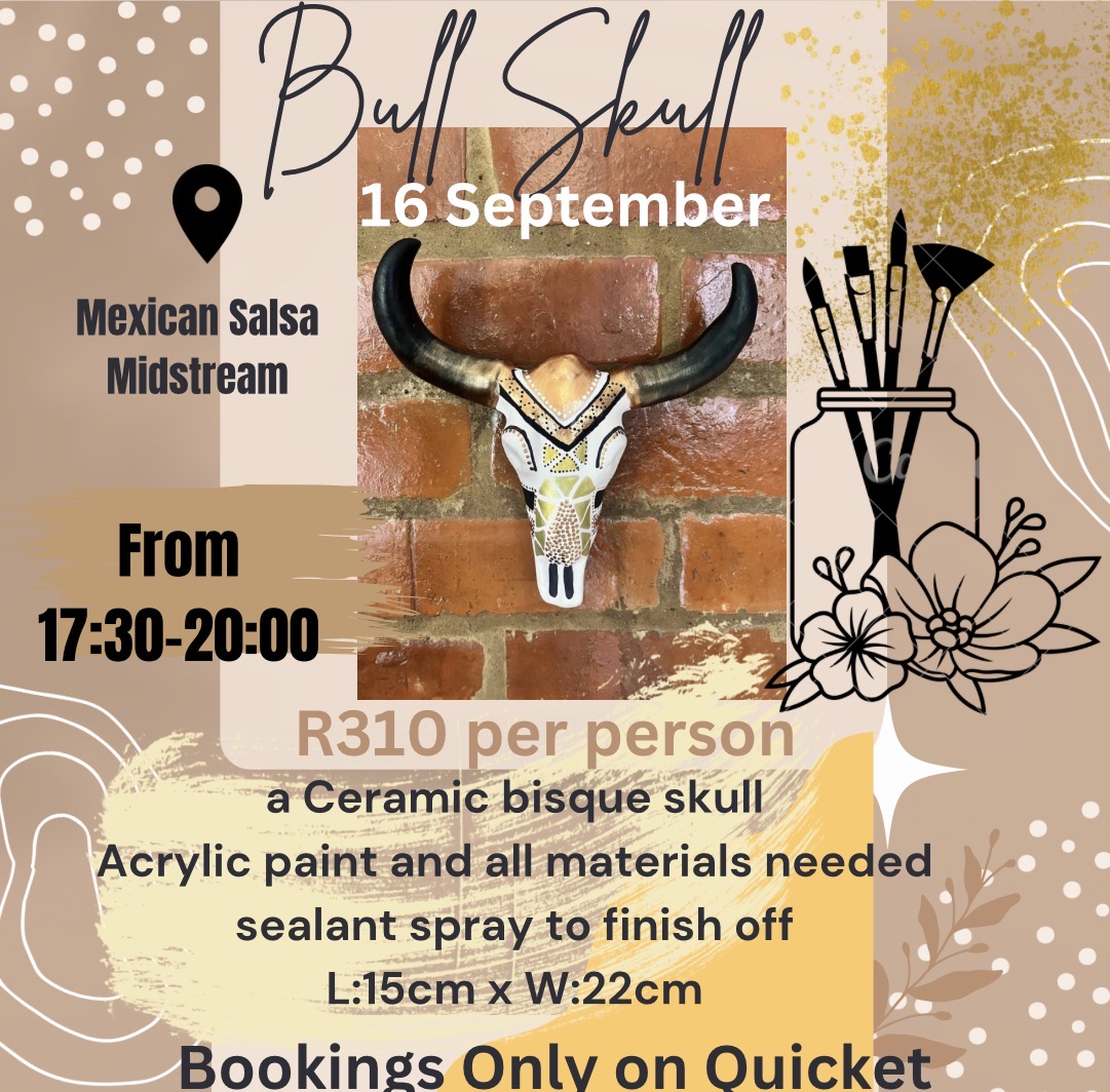 Bull Skull Ceramic Paint Salsa Midstream