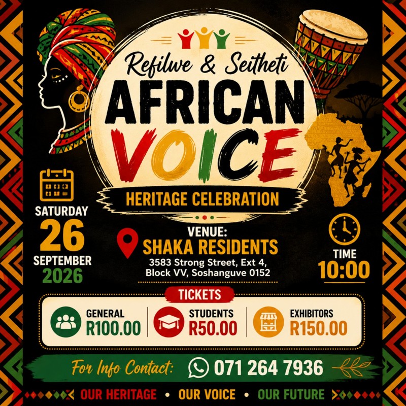 Refilwe and Seitheti African Voice. Heritage Celebration