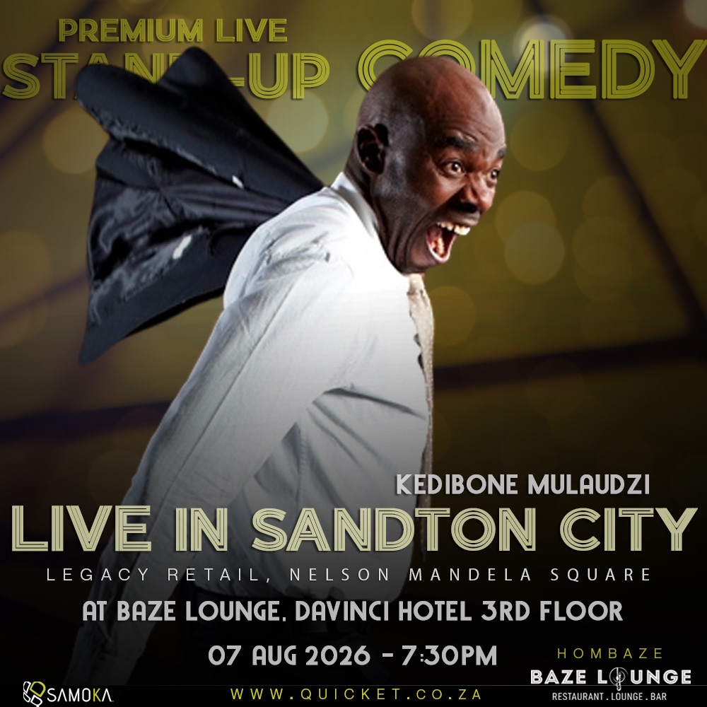 Kedibone Mulaudzi LIVE at BAZE LOUNGE, Sandton City, Da Vinci Hotel 3rd Floor 07 August 2026