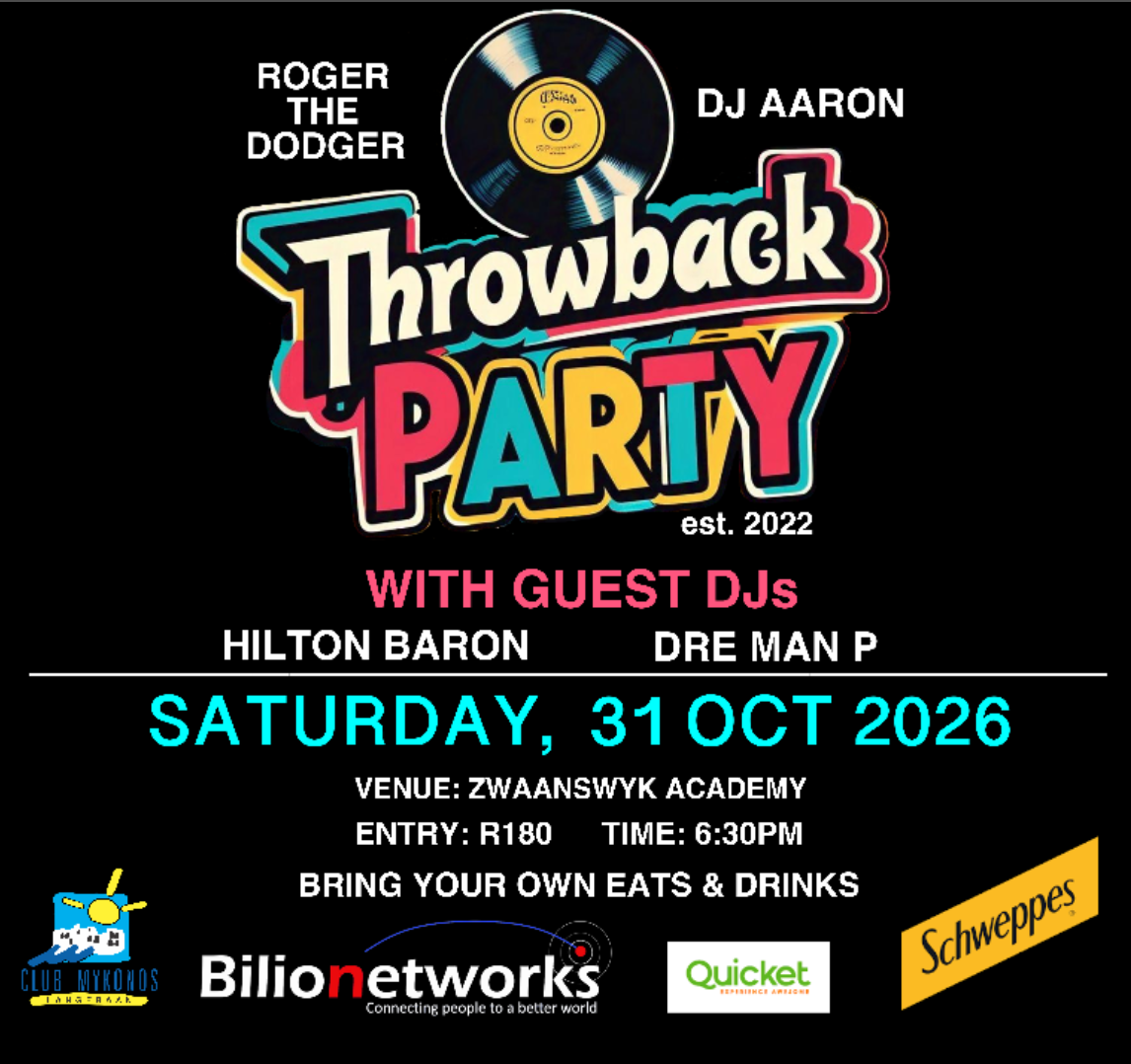 Throwback Party 31 October 2026