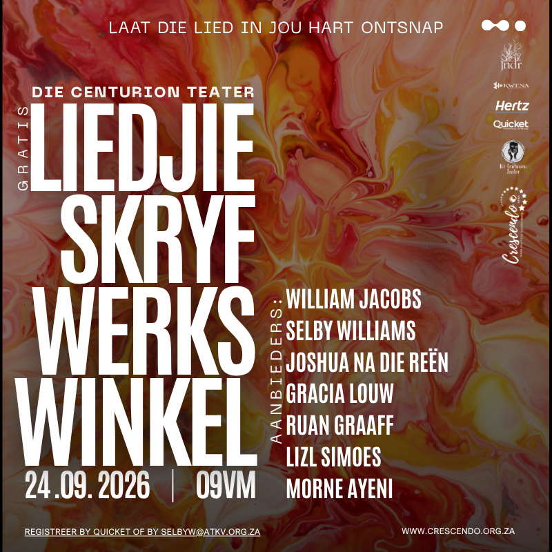 ATKV-Crescendo Liedjieskryfwerkswinkel | Die Centurion Teater