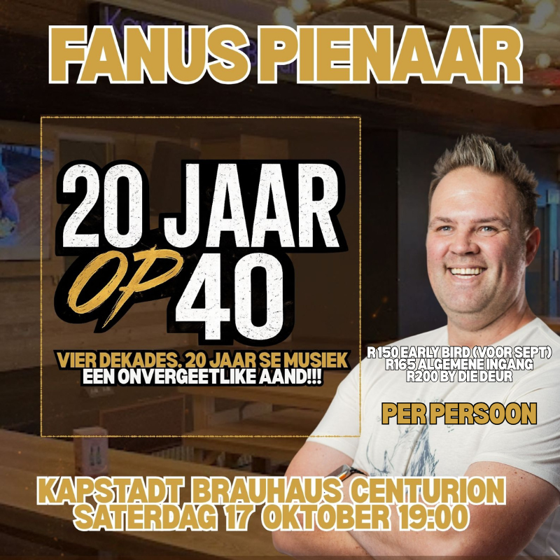 Fanus Pienaar 20 Jaar Op 40