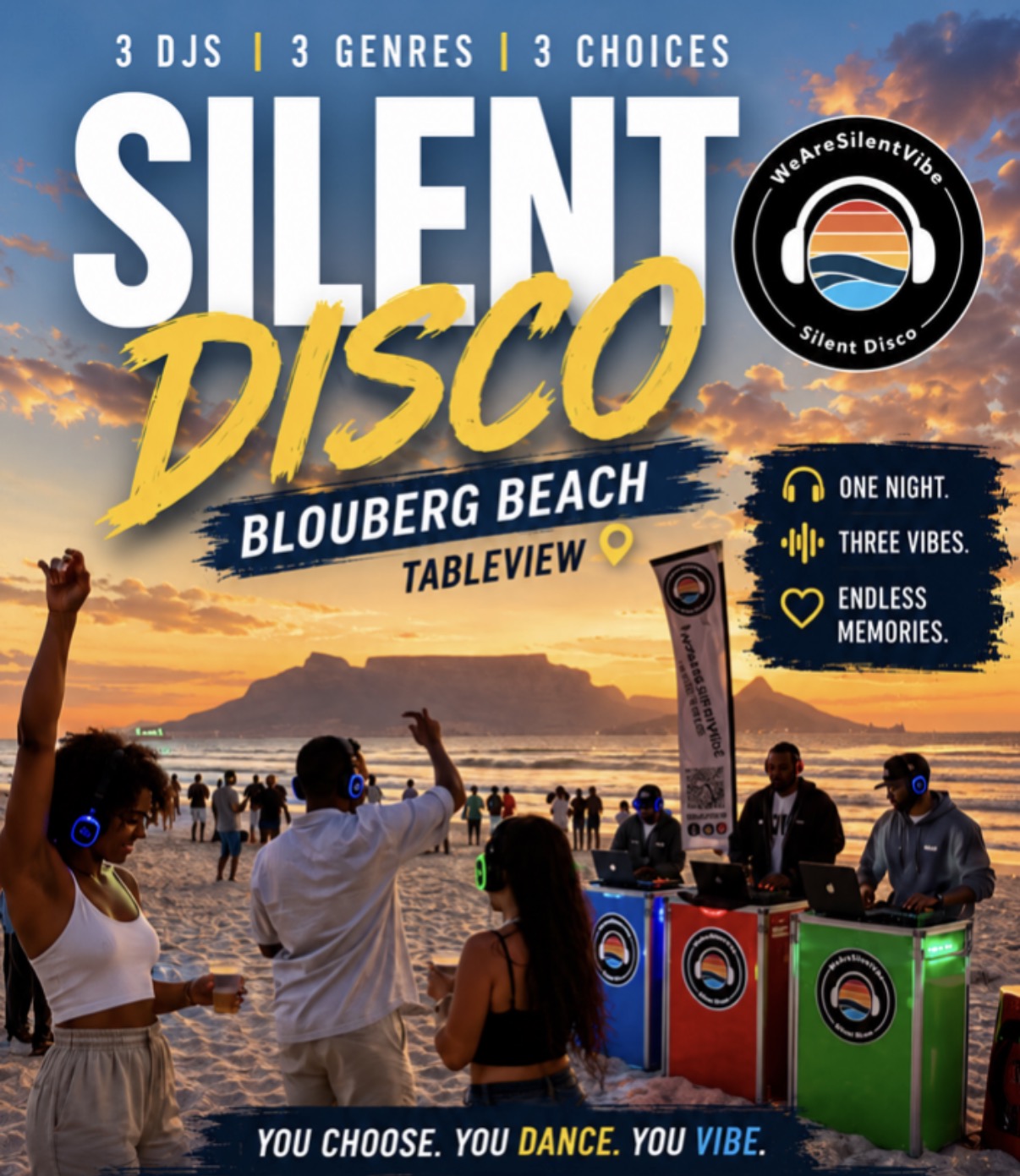Silent Disco Blouberg beach
