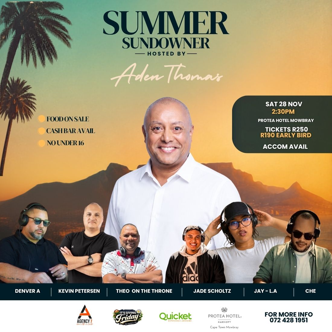 Summer Sundowner hosted by Aden Thomas