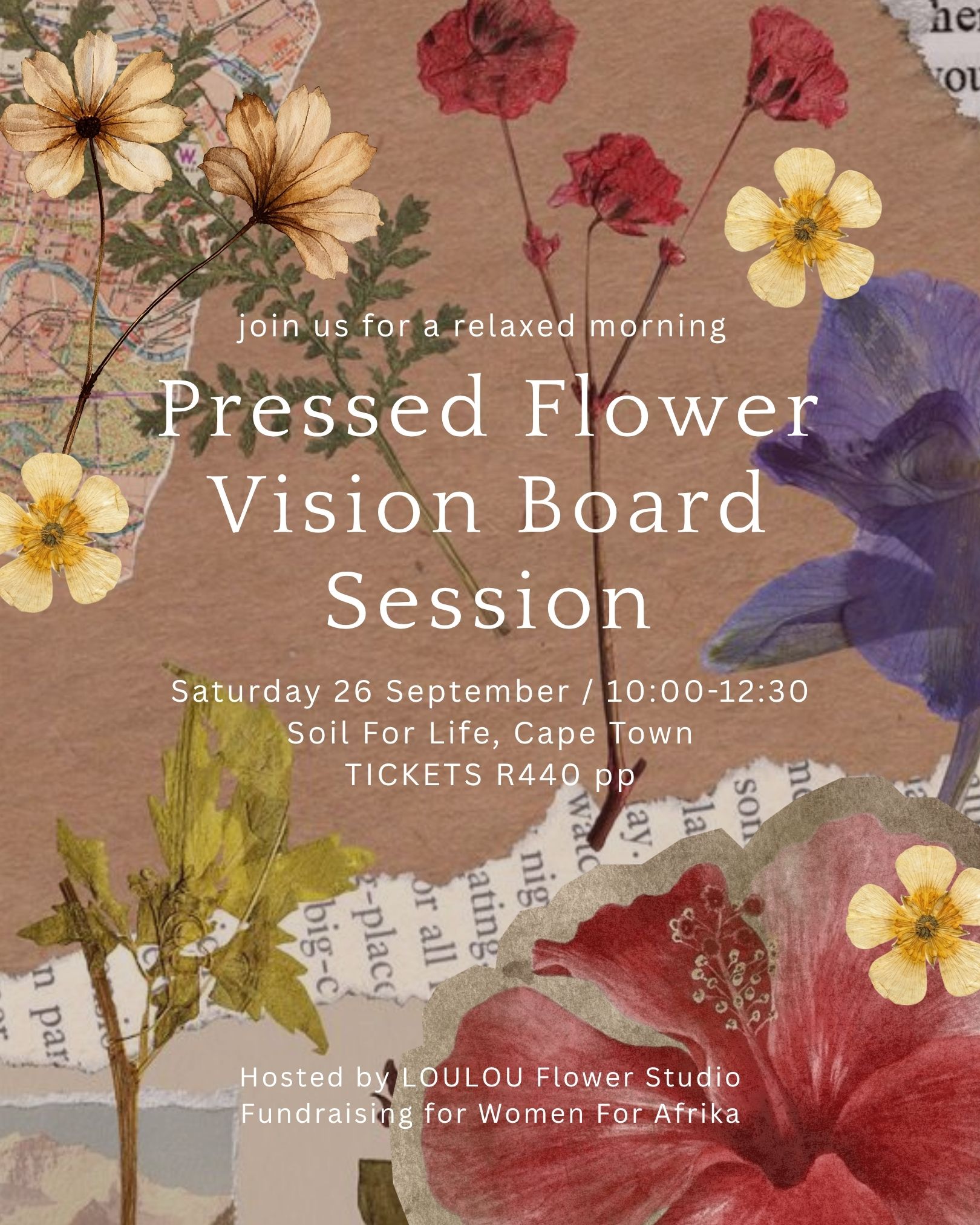 Pressed Flower Vision Board Session