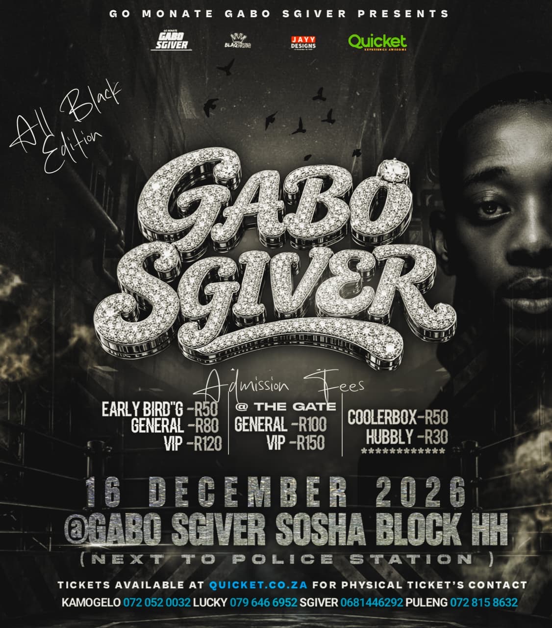 Go Monate Gabo Sgiver Presents: GABO SGIVER (All Black Edition)