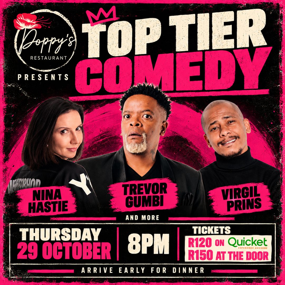 Poppy's Top Tier Comedy: Trevor Gumbi, Nina Hastie & Virgil Prins