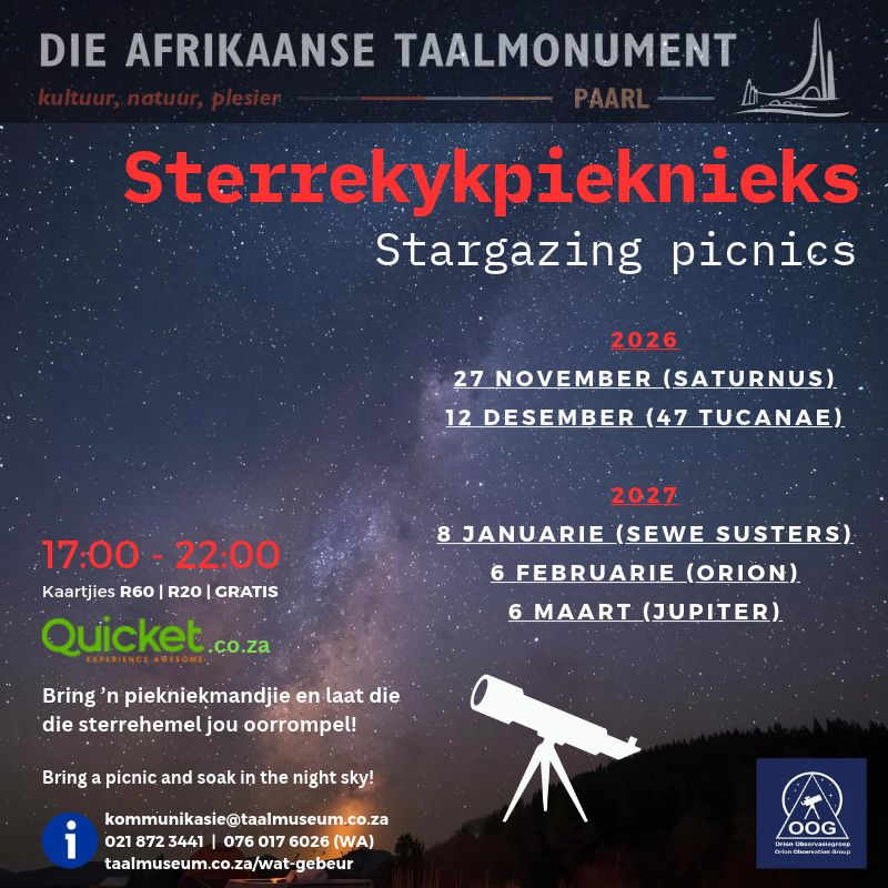 Sterrekykpieknieks | Stargazing picnics