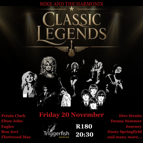 Classic Legends Tribute show 2026 - Mike & the Harmonix