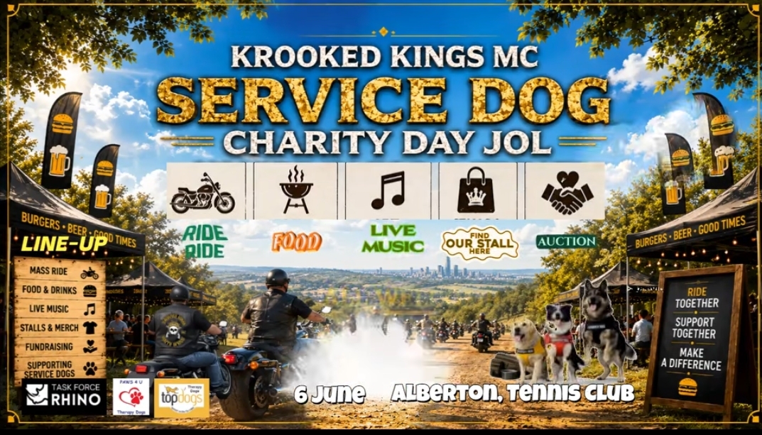 Krooked Kings MC Service Dog Charity Day Jol