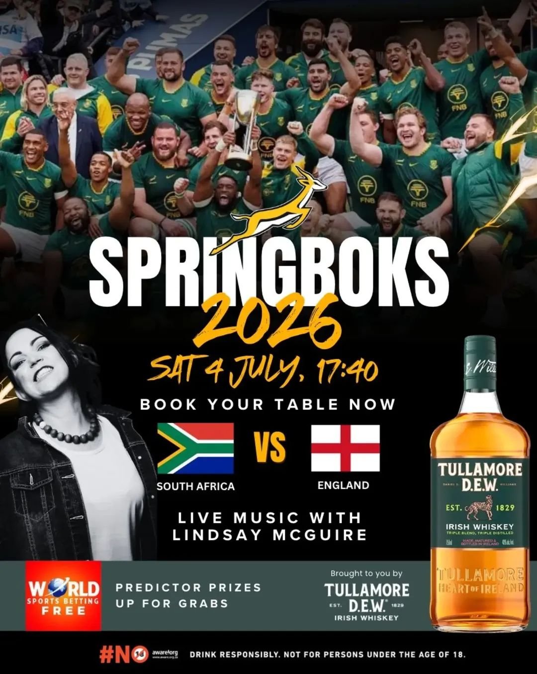 Springboks v England @ Lapa Fourways 4 Jul