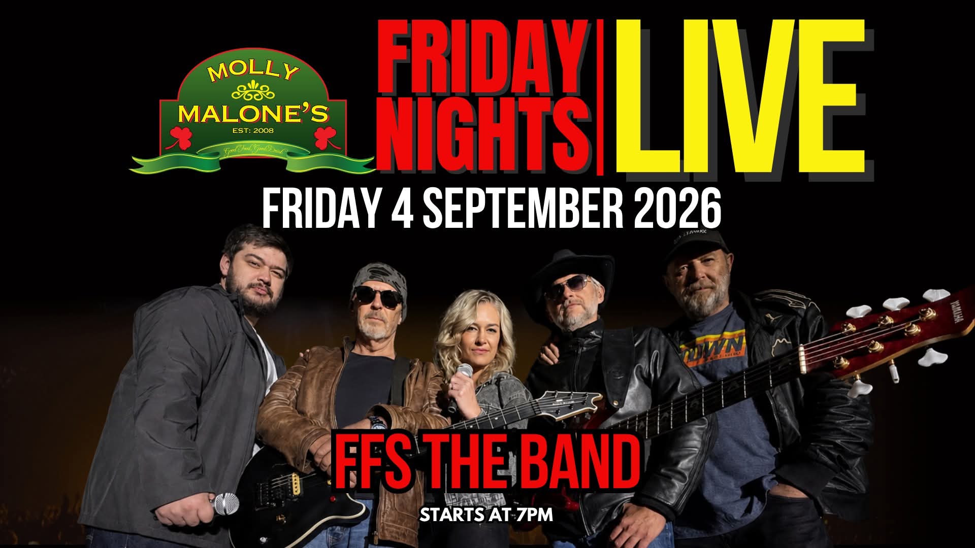 FFS The Band @ Molly Malone's · Sandton 4 Sep