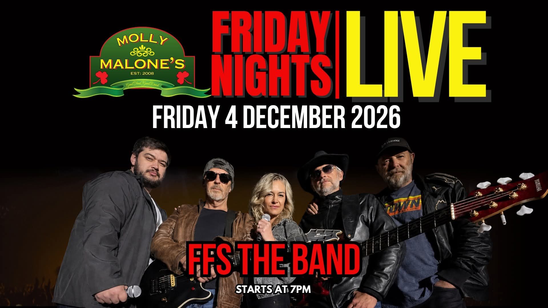 FFS The Band @ Molly Malone's · Sandton 4 Dec