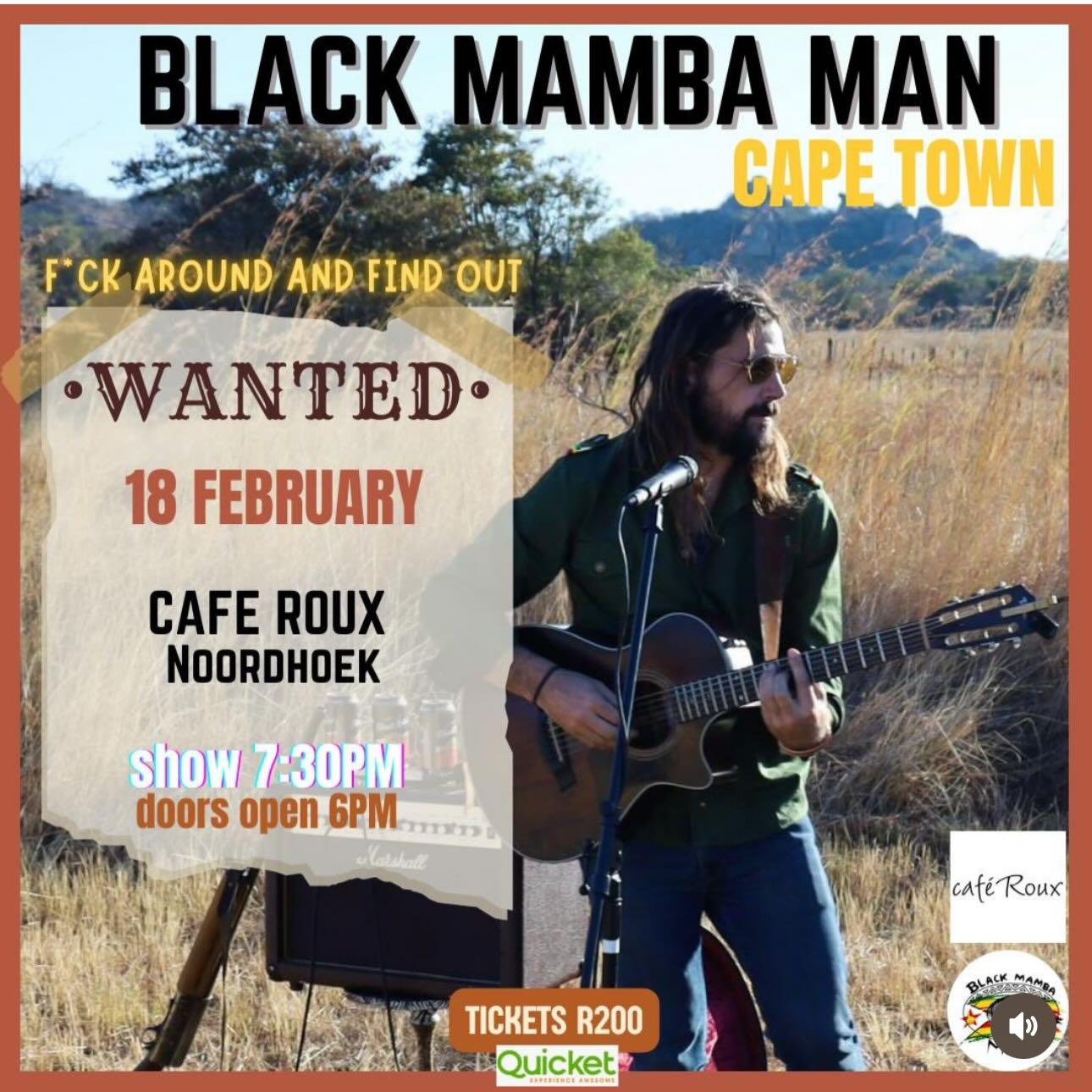 Black Mamba Man @ Cafe Roux 18 Feb