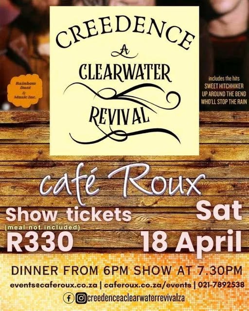 Creedence Clearwater Revival Show 18 April 2026